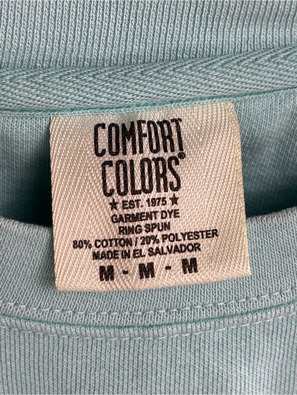 Comfort Colors The Salty Dog Cafe Chalky Mint Cotton Sweatshirt Medium - Picture 3 of 6